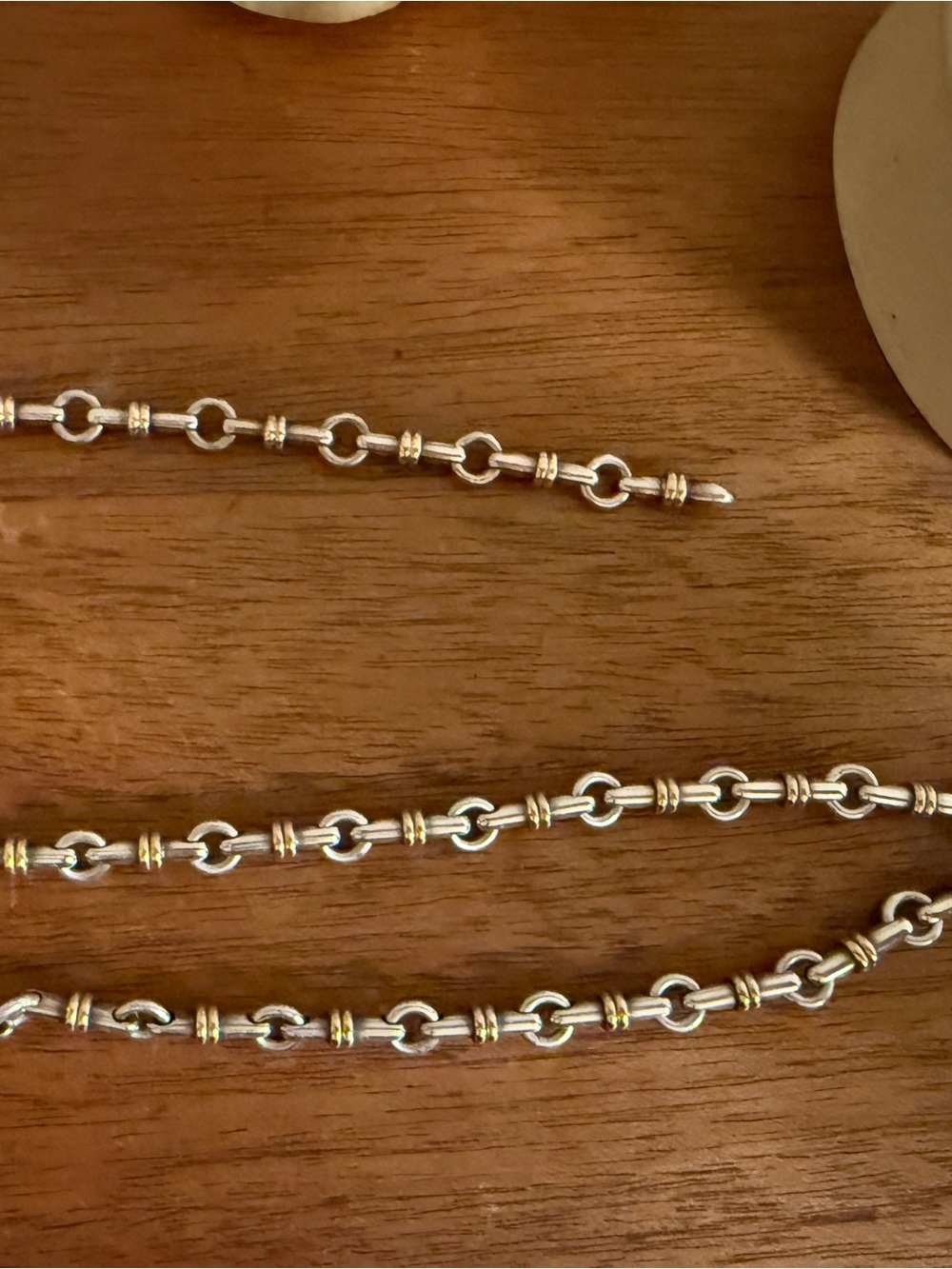 Tiffany & Co. Two-Tone Silver and Gold Link Necklace & bracelet